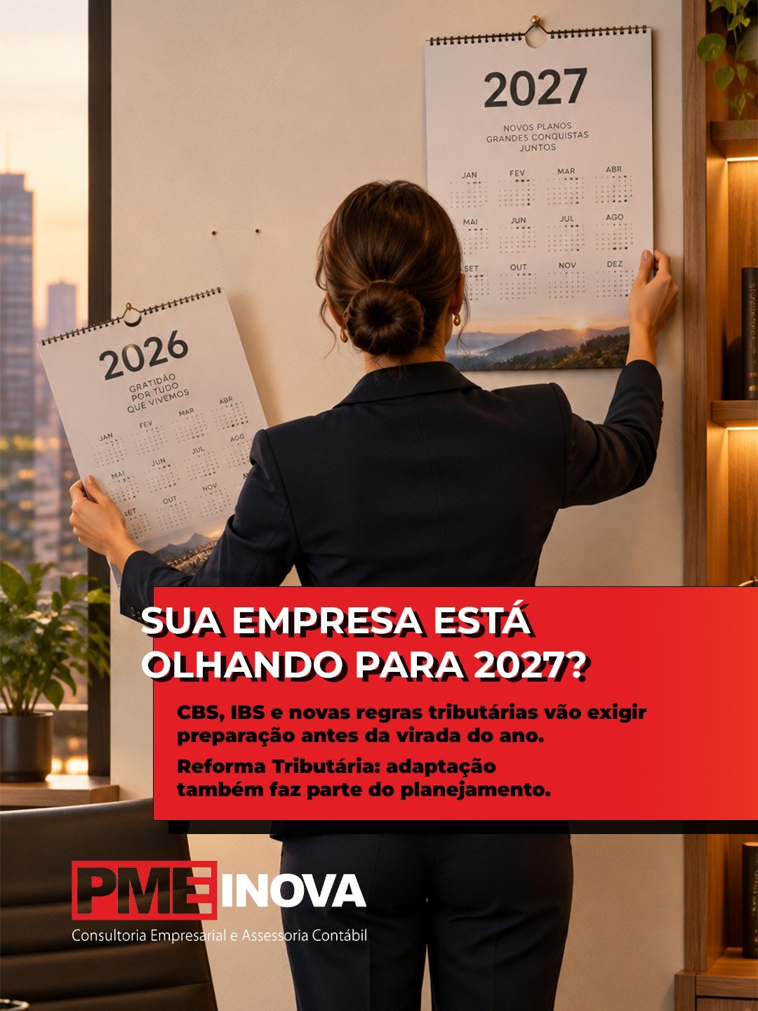2027 está mais perto do que parece para quem administra uma empresa.Com o avanço da Reforma Tributária, novos tributos e procedimentos passam a fazer parte da realidade empresarial.Mas a preocupação não deve ser apenas descobrir “quanto vou pagar de imposto”.Também será necessário entender como as mudanças afetam a operação, os documentos fiscais, os sistemas utilizados e o planejamento tributário do negócio.Empresas que acompanham a transição desde agora terão mais tempo para identificar impactos e realizar os ajustes necessários.Reforma Tributária também é assunto para planejamento.
